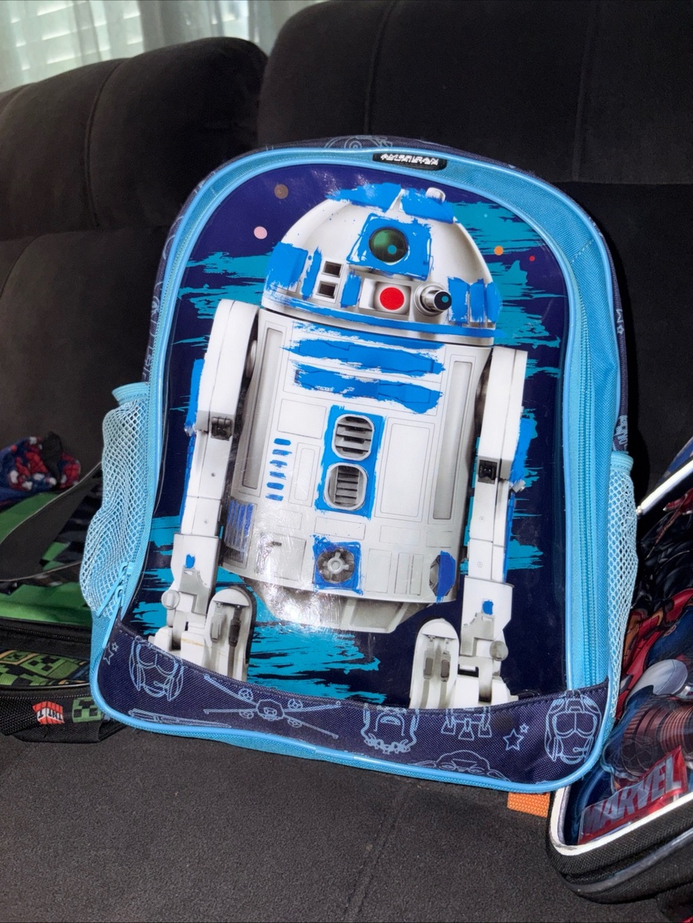 American Tourist Star Wars R2-D2 Backpack in Blue and White